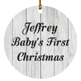 Jeffrey Baby's First Christmas - Circle Ornament F