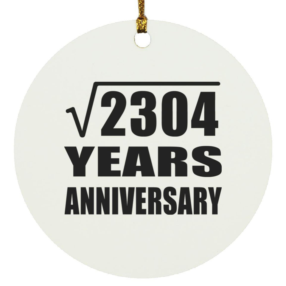 48th Anniversary Square Root of 2304 Years Anniversary - Circle Ornament