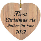 First Christmas As Father In Law 2022 - Heart Ornament C