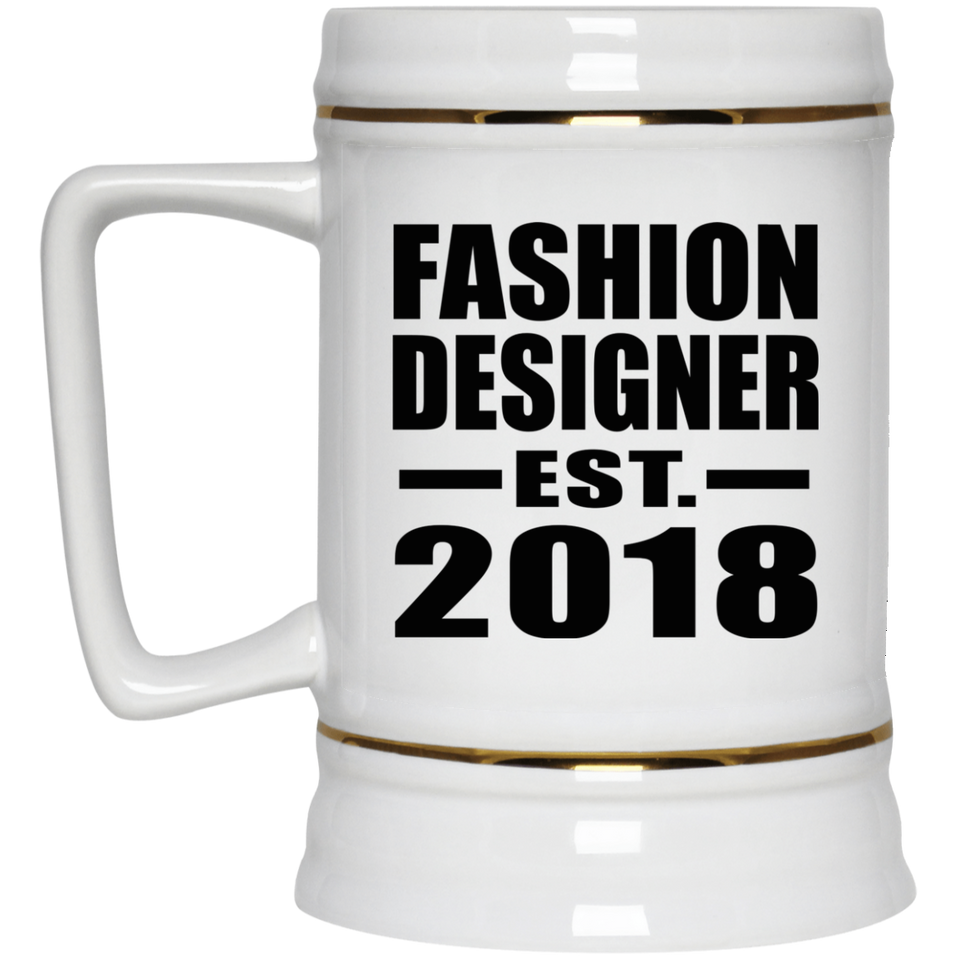 Fashion Designer Established EST. 2018 - Beer Stein