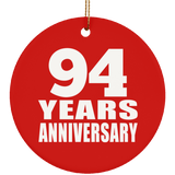 94th Anniversary 94 Years Anniversary - Circle Ornament