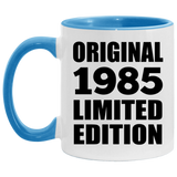 39th Birthday Original 1985 Limited Edition - 11oz Accent Mug Blue