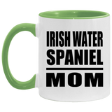Irish Water Spaniel Mom - 11oz Accent Mug Green