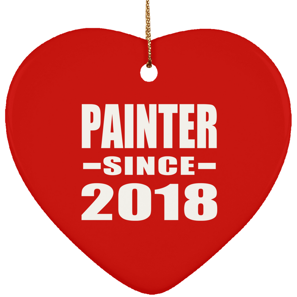 Painter Since 2018 - Heart Ornament