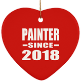 Painter Since 2018 - Heart Ornament