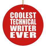 Coolest Technical Writer Ever - Circle Ornament