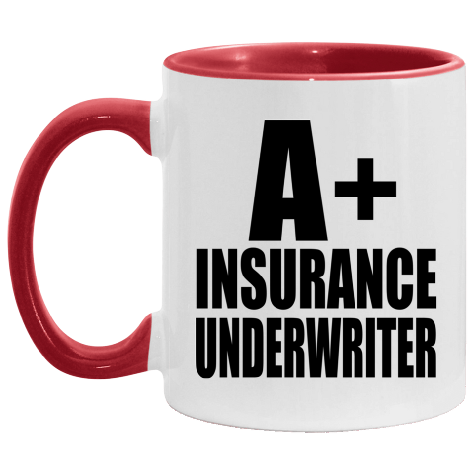 A+ Insurance Underwriter - 11oz Accent Mug Red