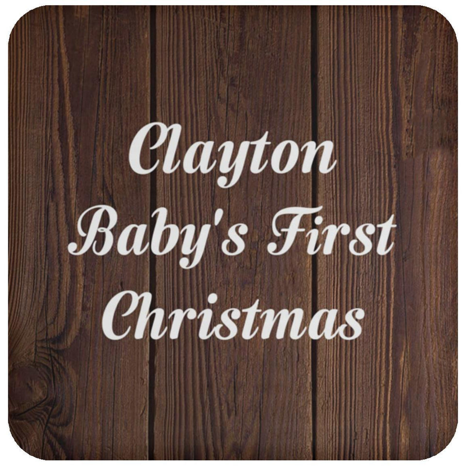 Clayton Baby's First Christmas - Drink Coaster D