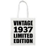 87th Birthday Vintage 1937 Limited Edition - Tote Bag White