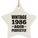 38th Birthday Vintage 1986 Aged Perfectly - Star Ornament