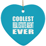 Coolest Real Estate Agent Ever - Heart Ornament
