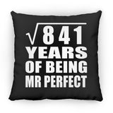 29th Anniversary Square Root of 841 Years of Mr Perfect - Throw Pillow Black