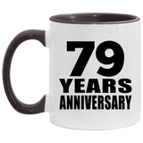79th Anniversary 79 Years - 11oz Accent Mug Black