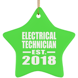 Electrical Technician Established EST. 2018 - Star Ornament