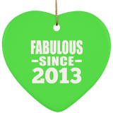 11th Birthday Fabulous Since 2013 - Heart Ornament
