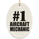 Number One #1 Aircraft Mechanic - Oval Ornament