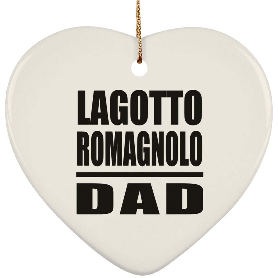 Lagotto Romagnolo Dad - Heart Ornament