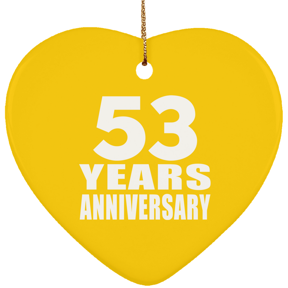 53rd Anniversary 53 Years - Heart Ornament