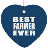 Best Farmer Ever - Heart Ornament
