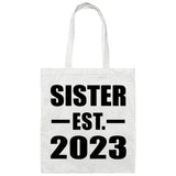 Sister Established EST. 2023 - Tote Bag White