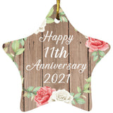 Happy 11th Anniversary 2021 - Star Ornament B
