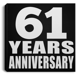 61st Anniversary 61 Years Anniversary - Canvas Square