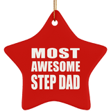 Most Awesome Step Dad - Star Ornament