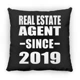 Real Estate Agent Since 2019 - Throw Pillow Black