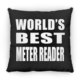 World's Best Meter Reader - Throw Pillow Black