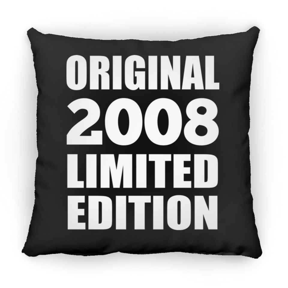 16th Birthday Original 2008 Limited Edition - Throw Pillow Black