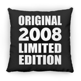 16th Birthday Original 2008 Limited Edition - Throw Pillow Black