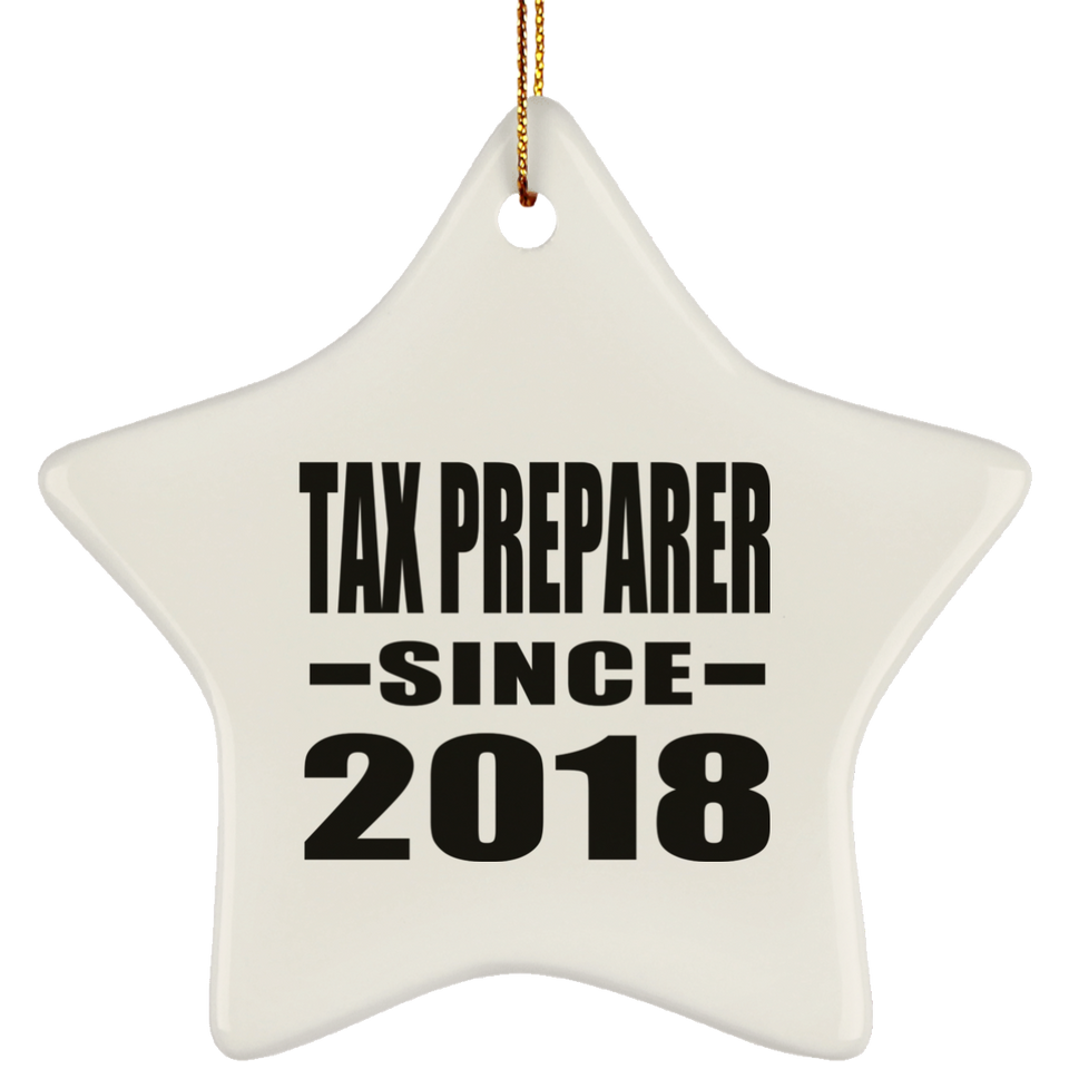 Tax Preparer Since 2018 - Star Ornament