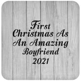 First Christmas As An Amazing Boyfriend 2021 - Drink Coaster F