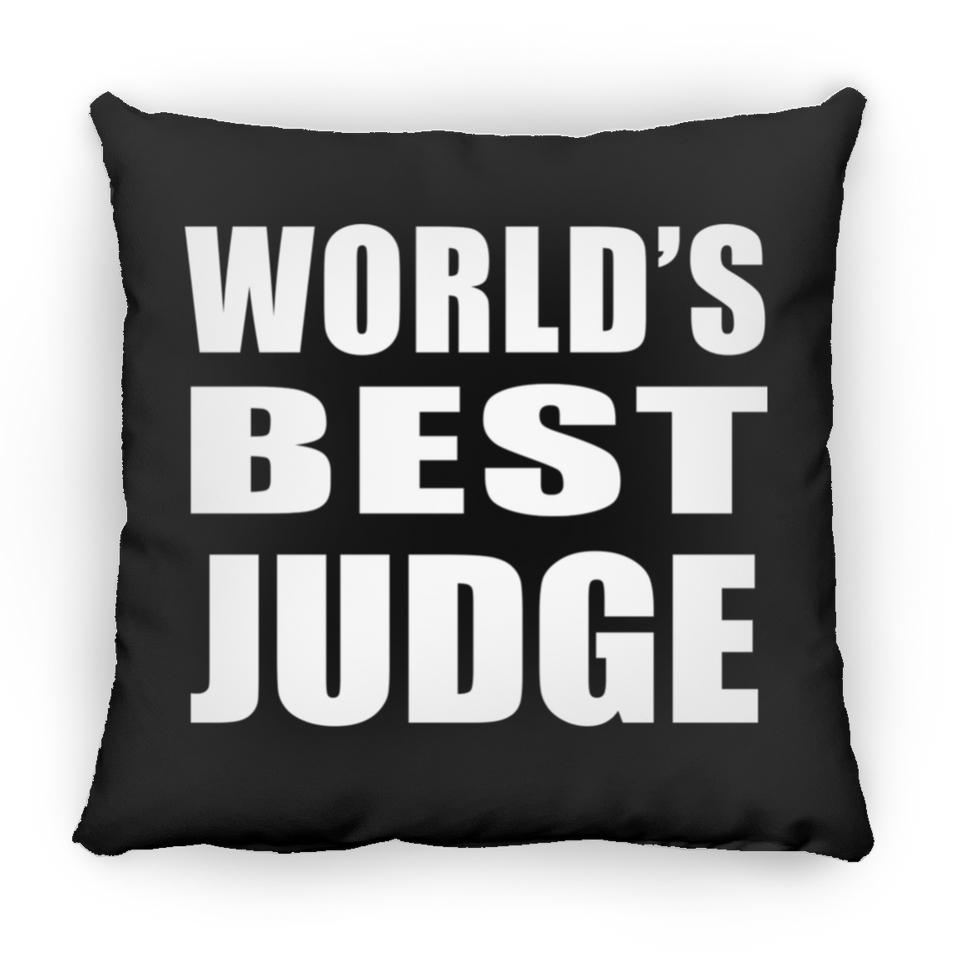 World's Best Judge - Throw Pillow Black