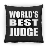 World's Best Judge - Throw Pillow Black
