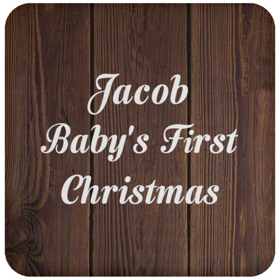 Jacob Baby's First Christmas - Drink Coaster D