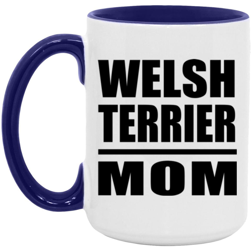 Welsh Terrier Mom - 15oz Accent Mug Purple