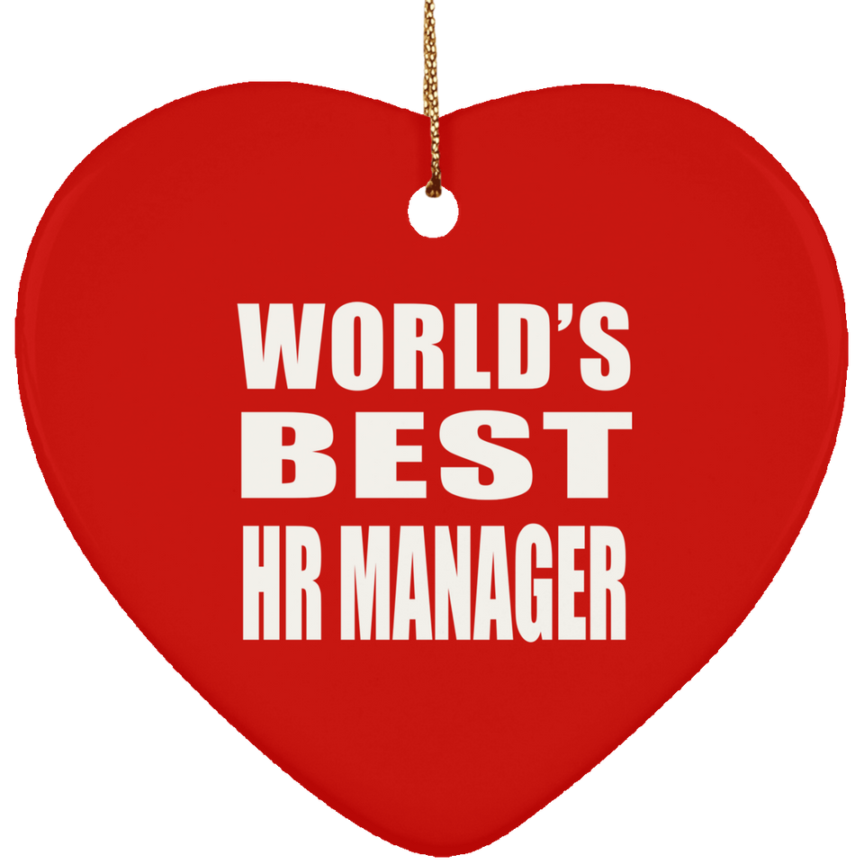 World's Best HR Manager - Heart Ornament