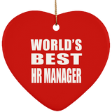 World's Best HR Manager - Heart Ornament