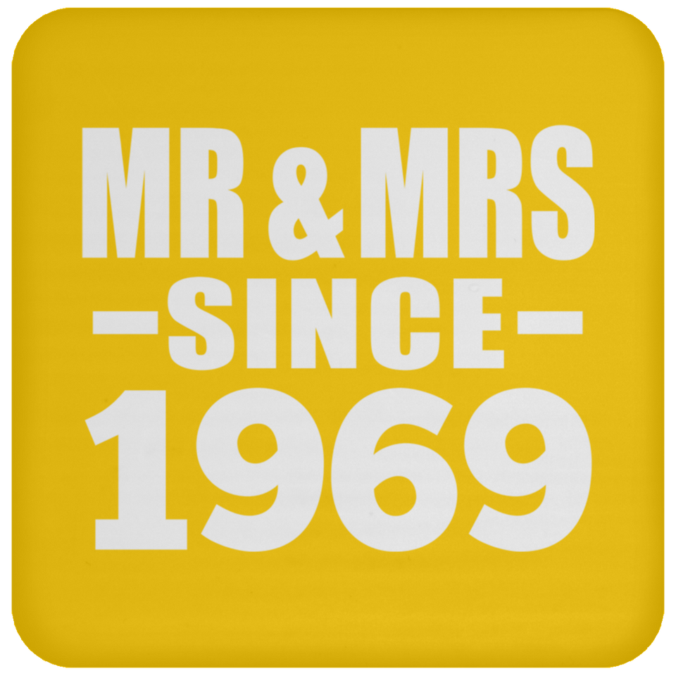 55th Anniversary Mr & Mrs Since 1969 - Drink Coaster