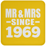 55th Anniversary Mr & Mrs Since 1969 - Drink Coaster