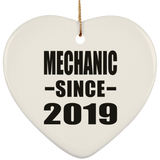 Mechanic Since 2019 - Heart Ornament