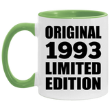 31st Birthday Original 1993 Limited Edition - 11oz Accent Mug Green
