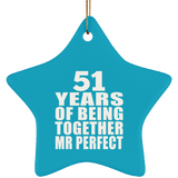 51st Anniversary 51 Years Of Being Mr Perfect - Star Ornament
