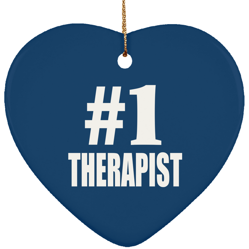 Number One #1 Therapist - Heart Ornament