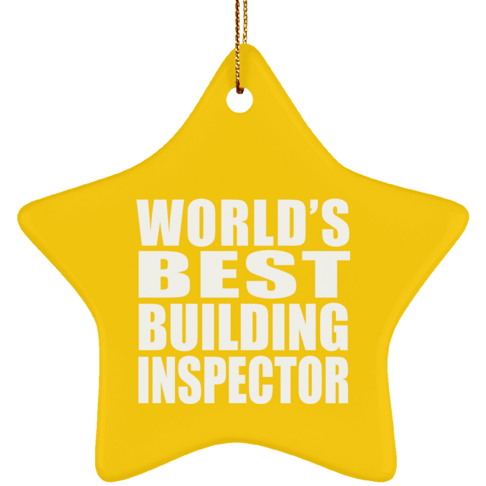 World's Best Building Inspector - Star Ornament