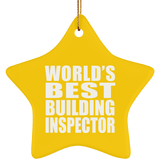 World's Best Building Inspector - Star Ornament