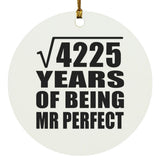 65th Anniversary Square Root of 4225 Years of Mr Perfect - Circle Ornament