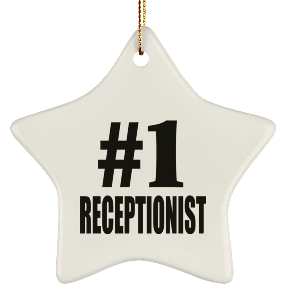 Number One #1 Receptionist - Star Ornament