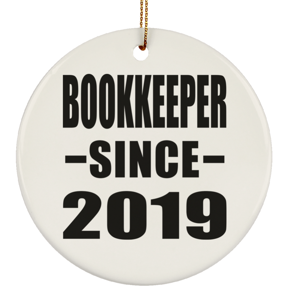Bookkeeper Since 2019 - Circle Ornament